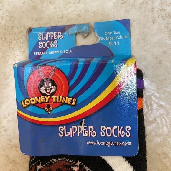 NEW WITH TAGS‎ LOONEY TUNES TASMANIAN DEVIL SLIPPER SOX - Picture 2 of 4